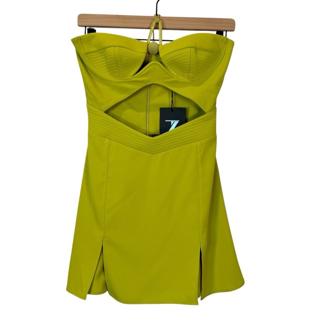 NWT Zeynep Tosun Size FR 34 / US 2 We Need Chlorophyll Mini Halter Neck Dress